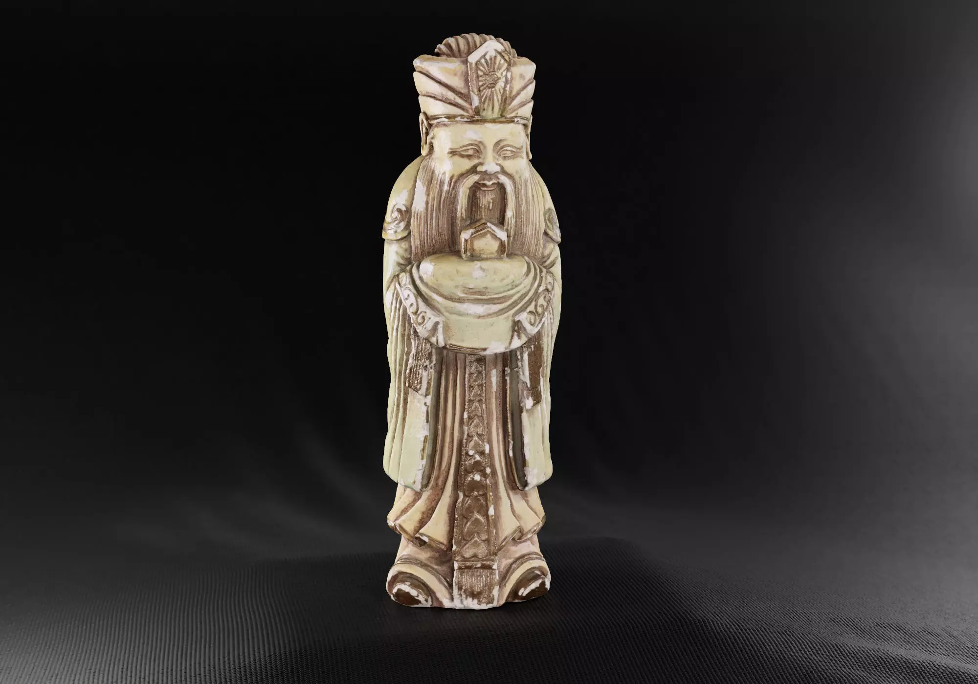 Decoration - Chinese Statue 01 - Low-poly 3D model_0