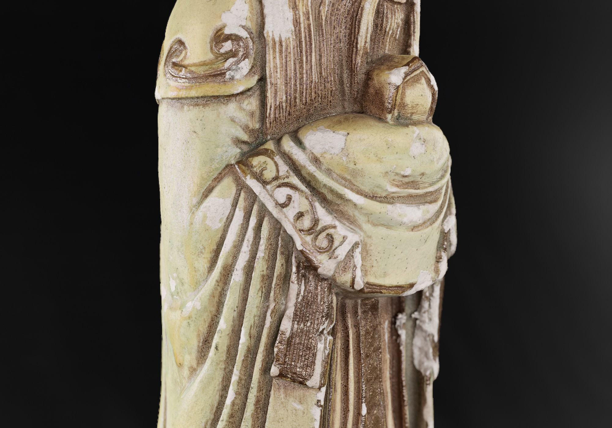 Decoration - Chinese Statue 01 - Low-poly 3D model_42