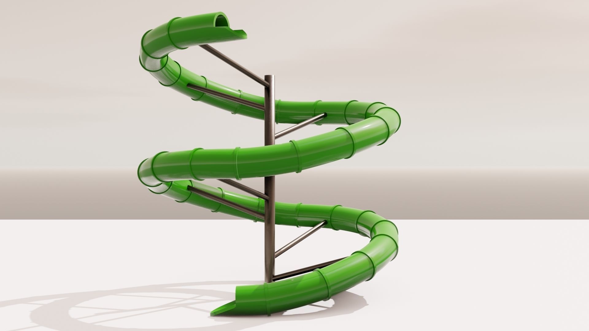 Water Slide Low-poly 3D model_11