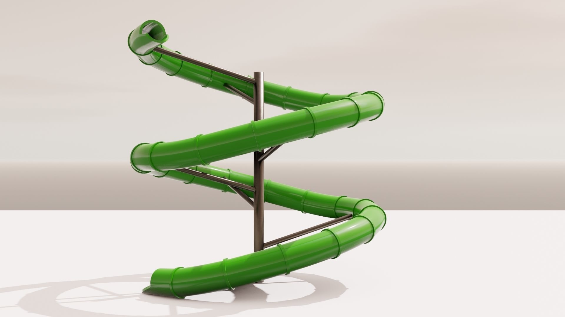 Water Slide Low-poly 3D model_9