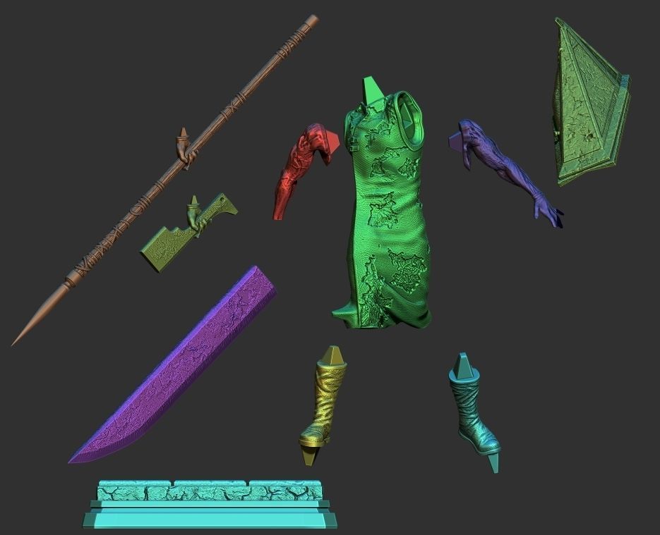 Pyramid head Fan art - Silent hill 2 3D print model 3D print model_8