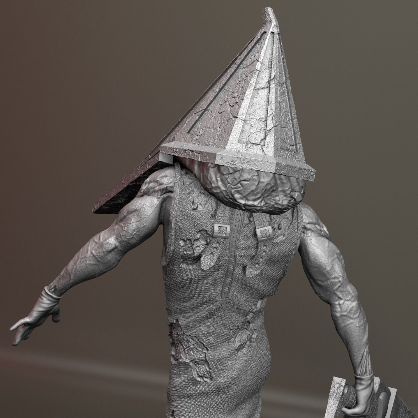 Pyramid head Fan art - Silent hill 2 3D print model 3D print model_5