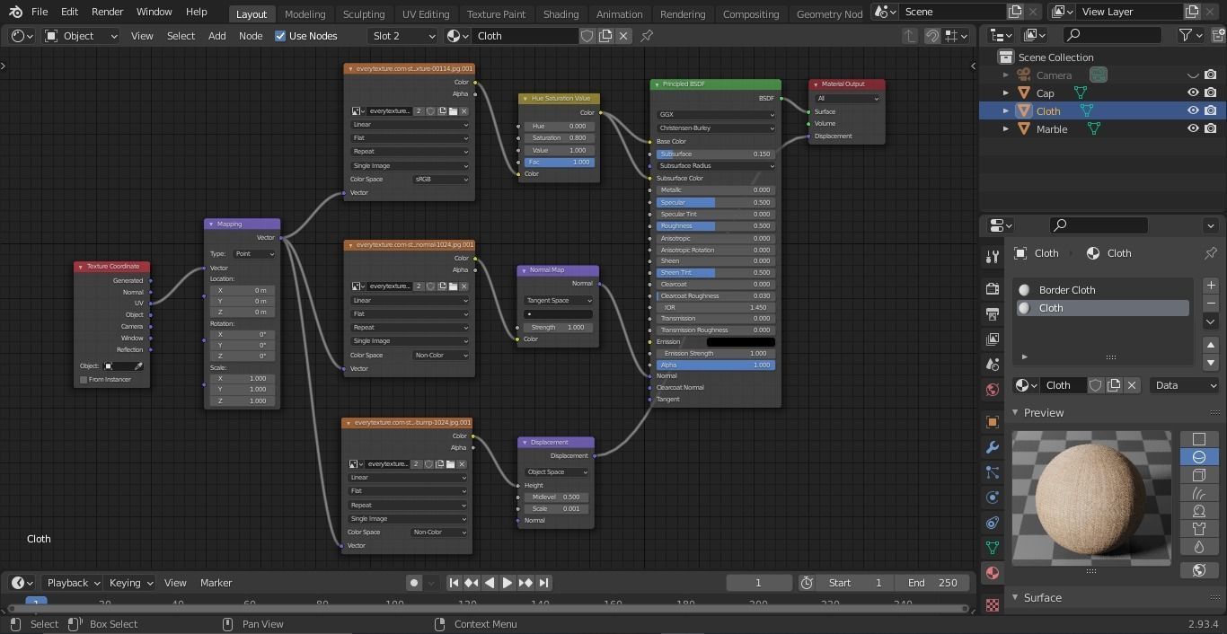 Lamp 3D Model table with shade 3D model_6