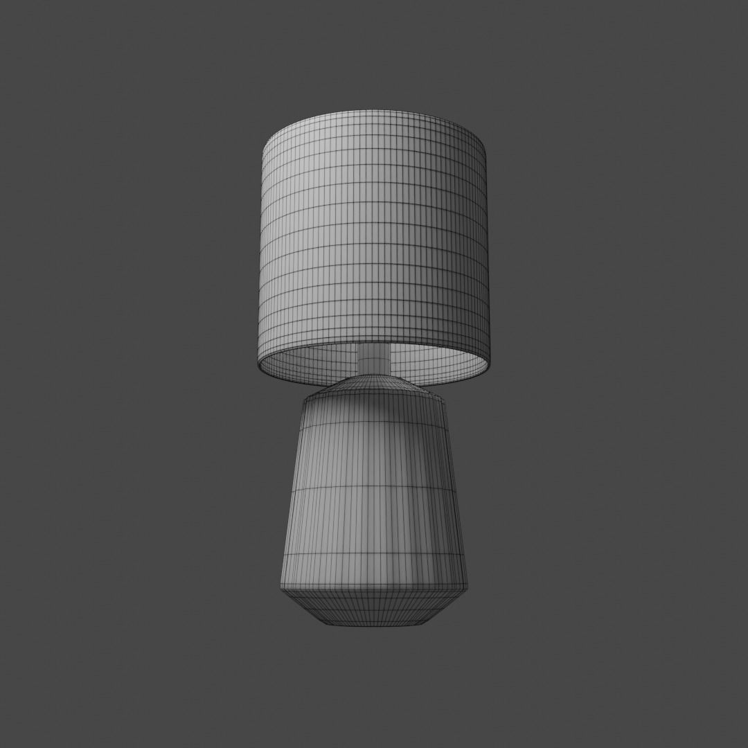 Lamp 3D Model table with shade 3D model_3