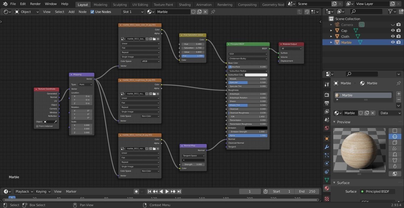 Lamp 3D Model table with shade 3D model_5