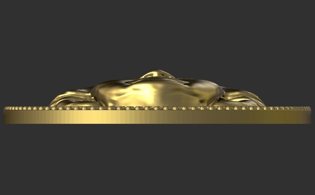 Queen Elizabeth medallion pendant 3D printing ready stl obj 3D print model_15