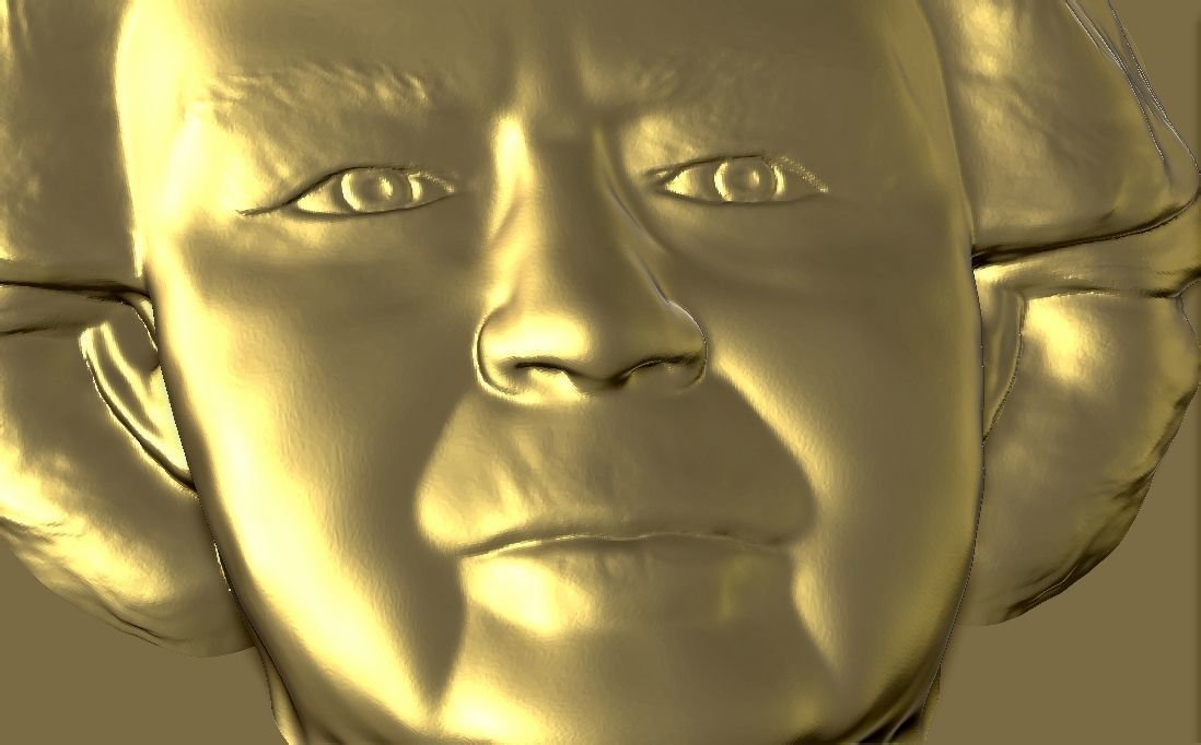 Queen Elizabeth medallion pendant 3D printing ready stl obj 3D print model_22