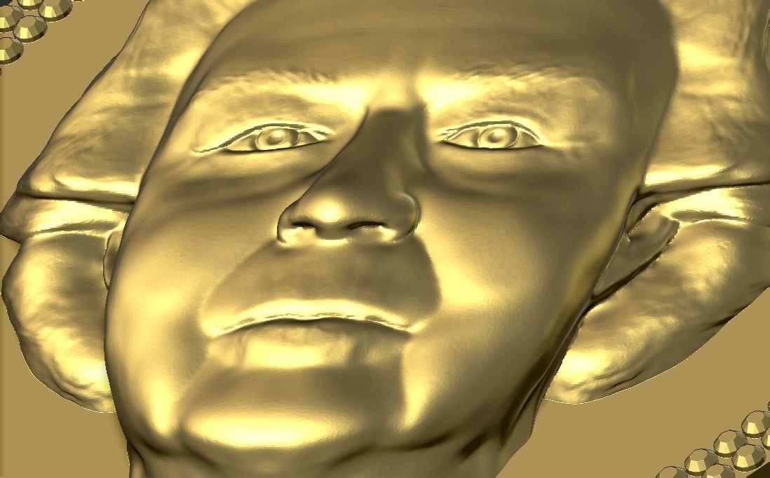 Queen Elizabeth medallion pendant 3D printing ready stl obj 3D print model_23