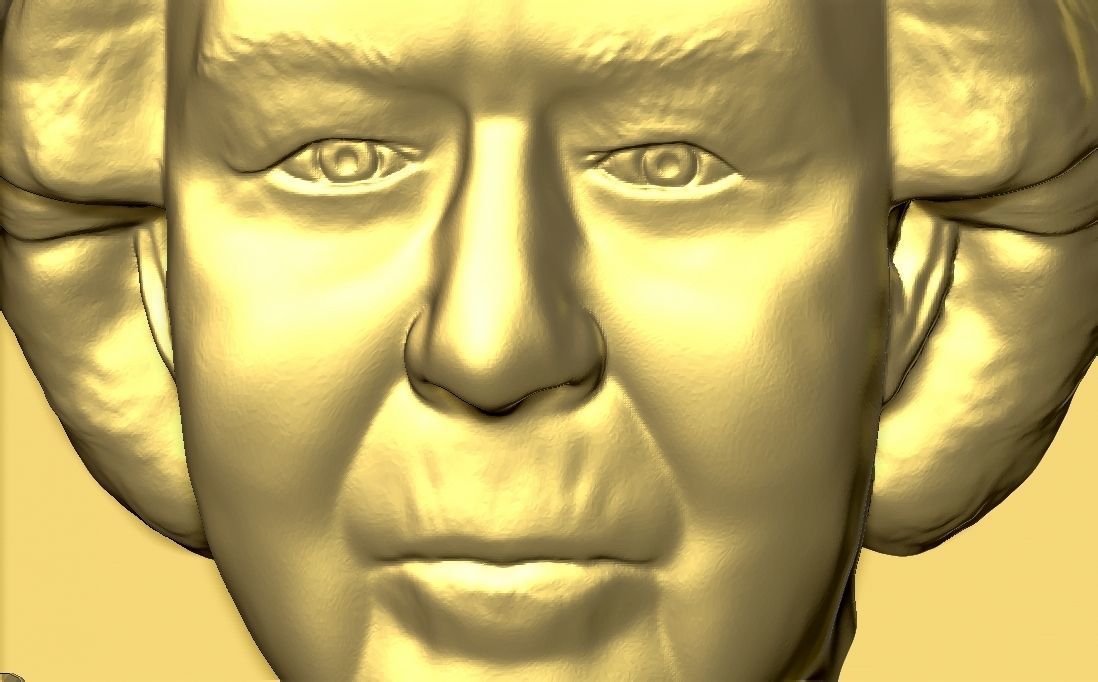 Queen Elizabeth medallion pendant 3D printing ready stl obj 3D print model_21