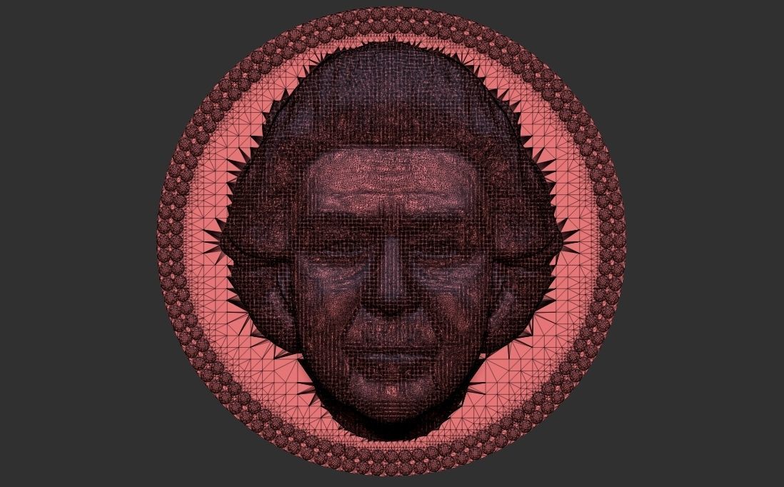 Queen Elizabeth medallion pendant 3D printing ready stl obj 3D print model_32