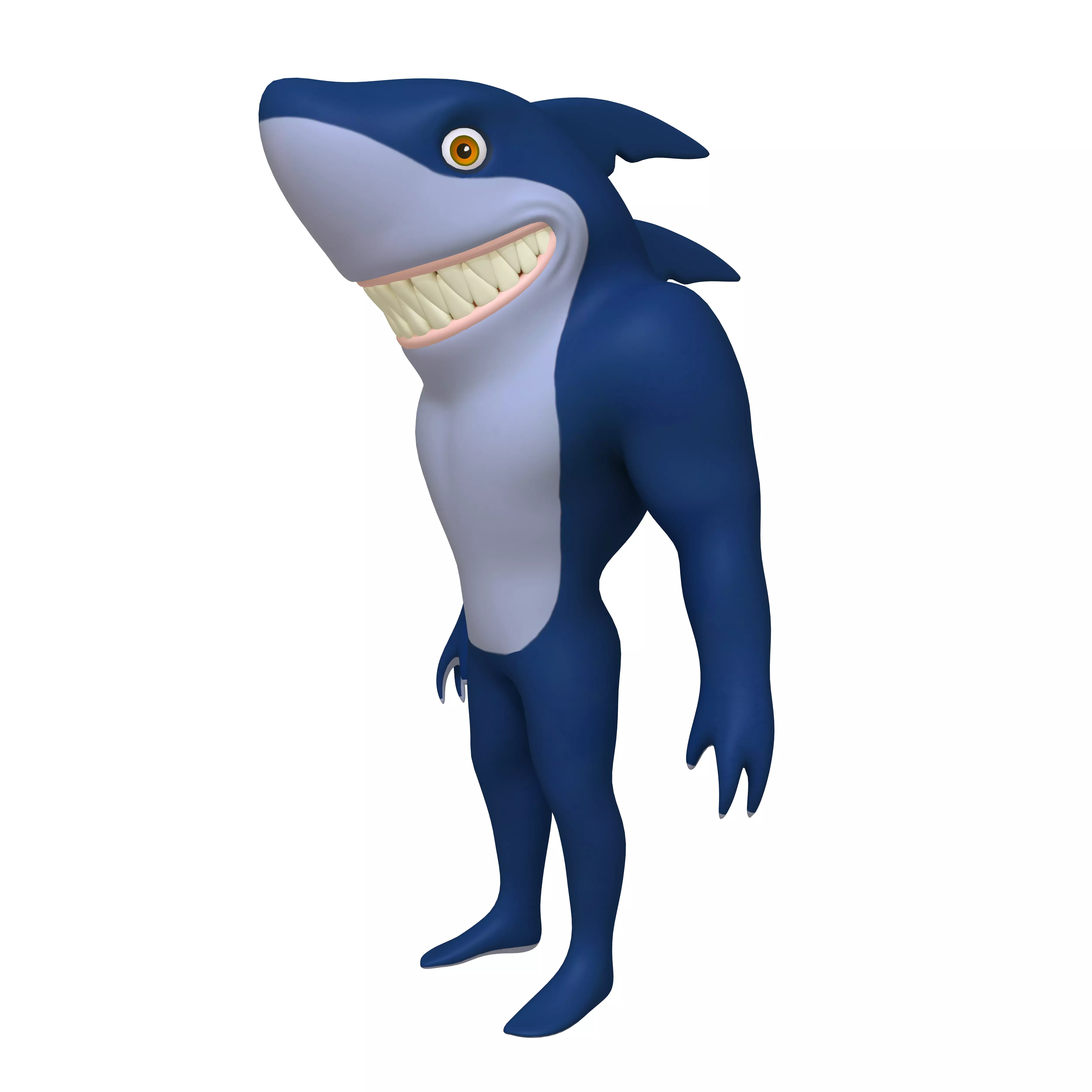 Shark Cartoon 3D model_0