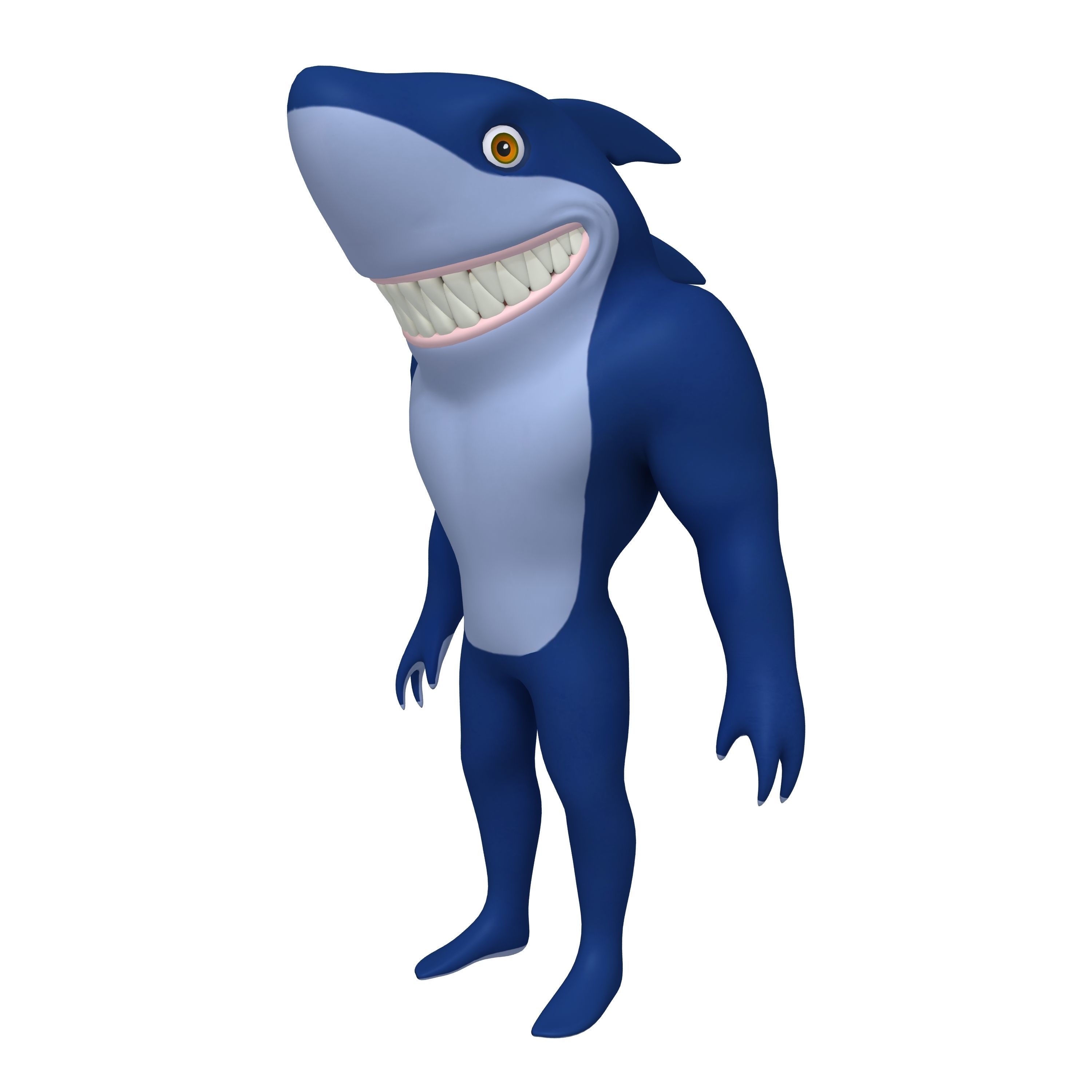 Shark Cartoon 3D model_5