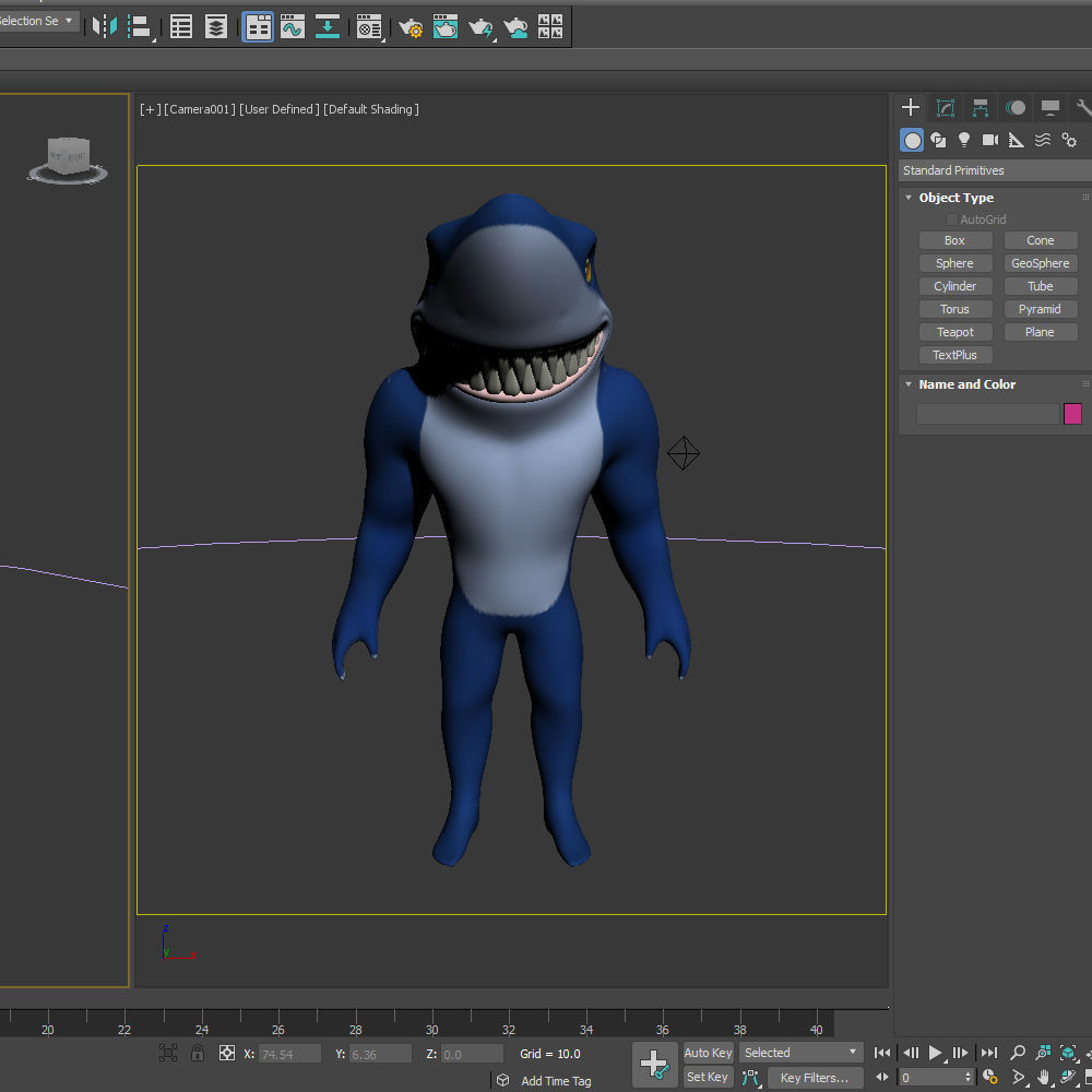 Shark Cartoon 3D model_19