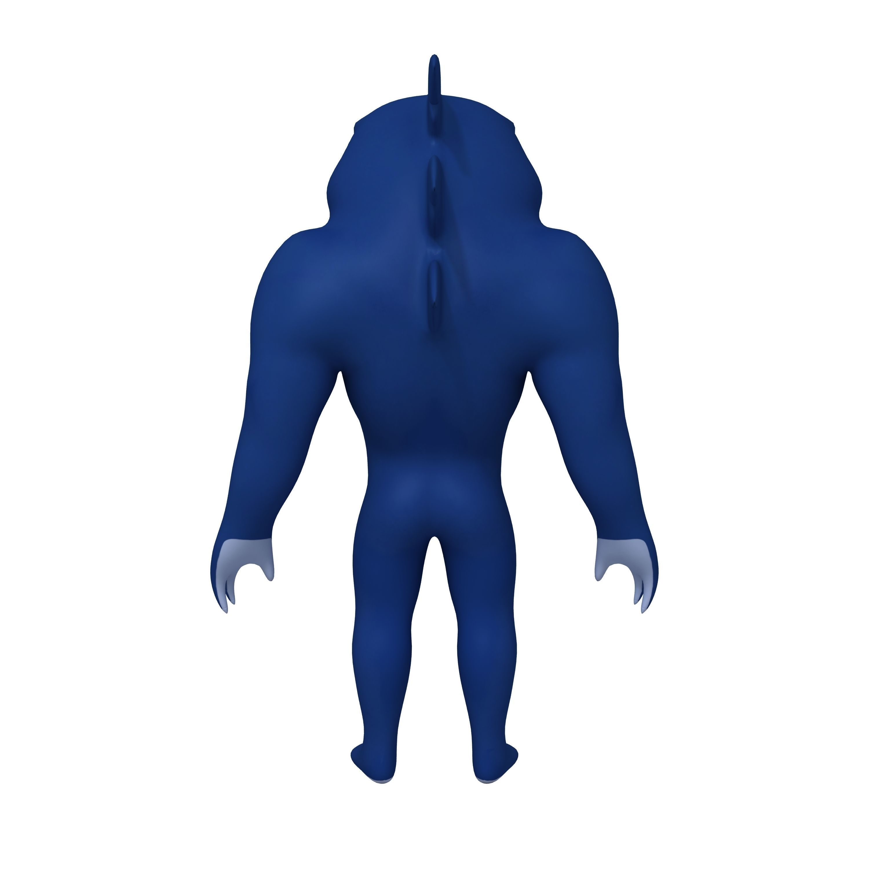 Shark Cartoon 3D model_3