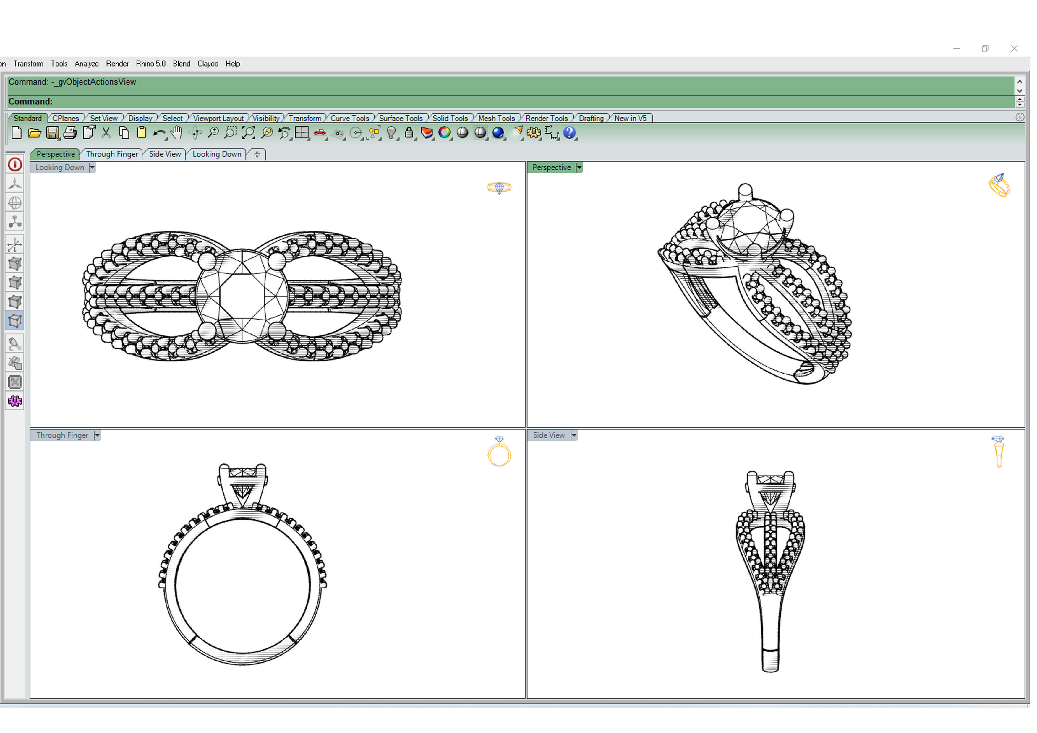 Solitaire Ring 3D print model_8