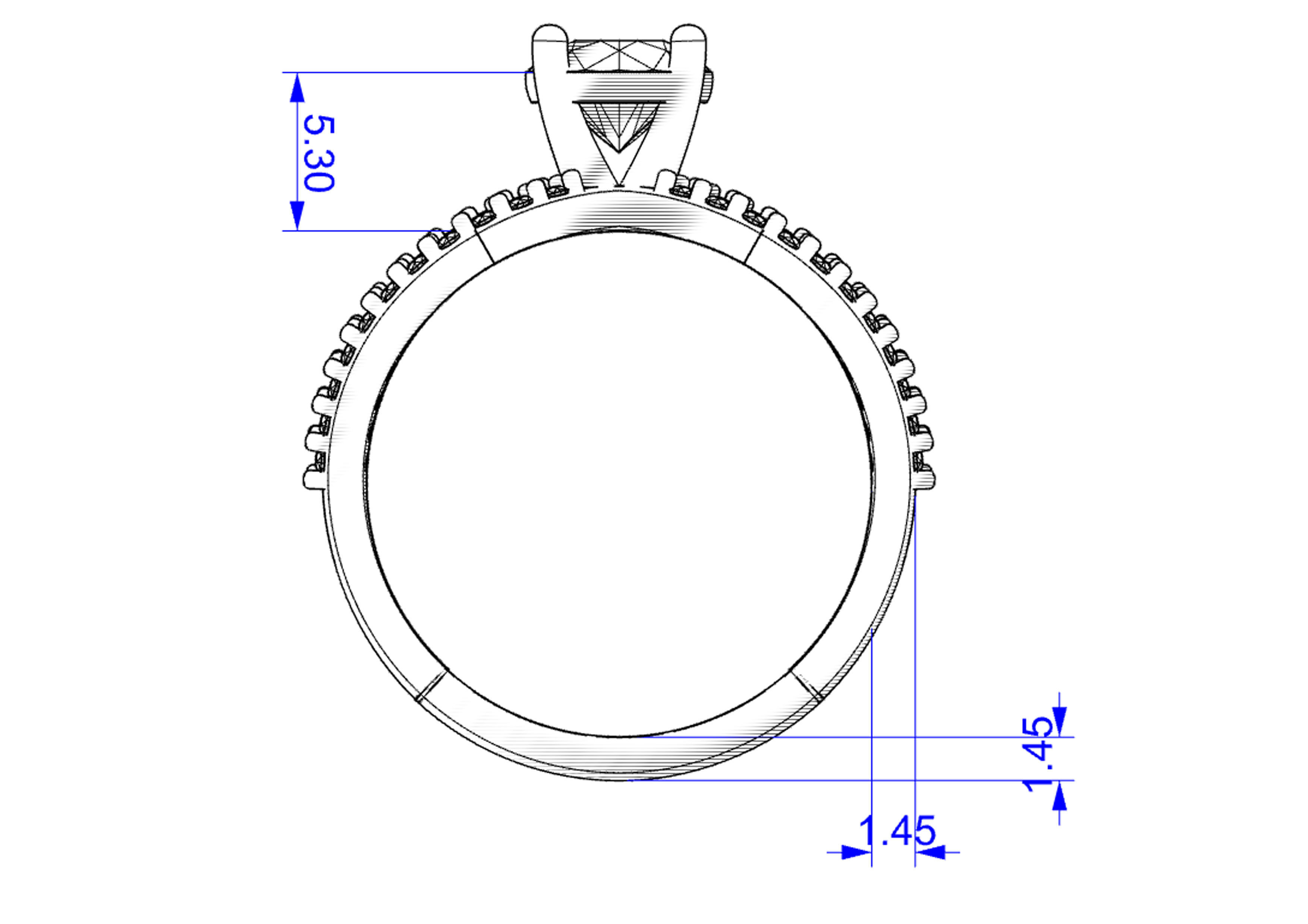 Solitaire Ring 3D print model_10