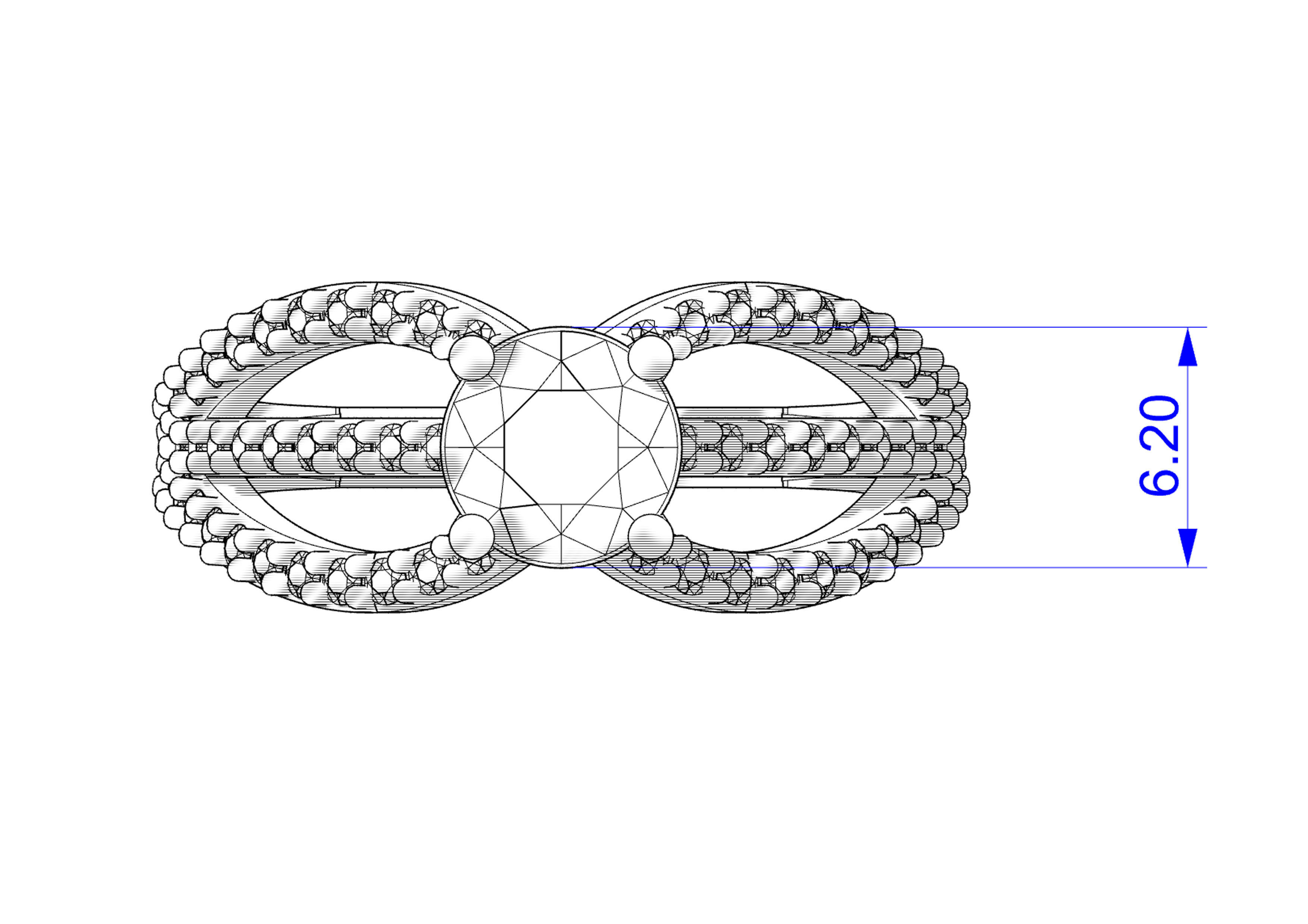 Solitaire Ring 3D print model_11