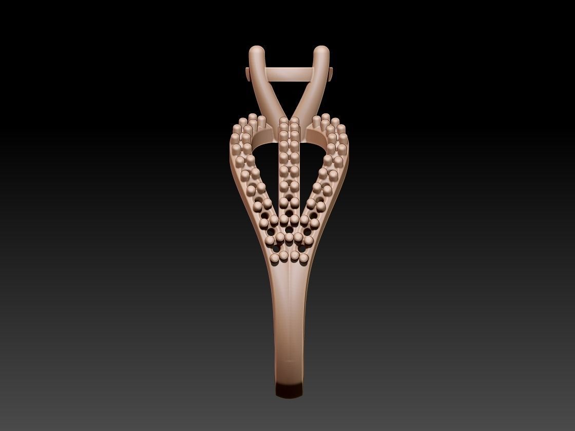 Solitaire Ring 3D print model_6