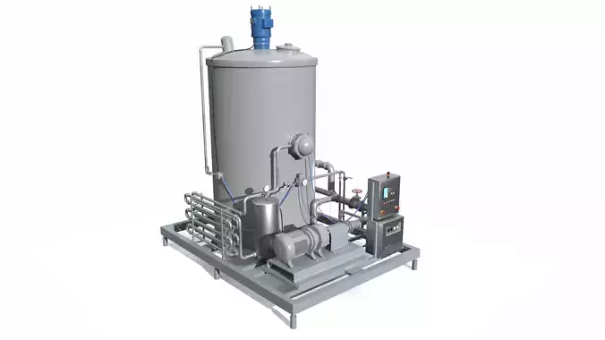 Industrial Machine  Low-poly 3D model