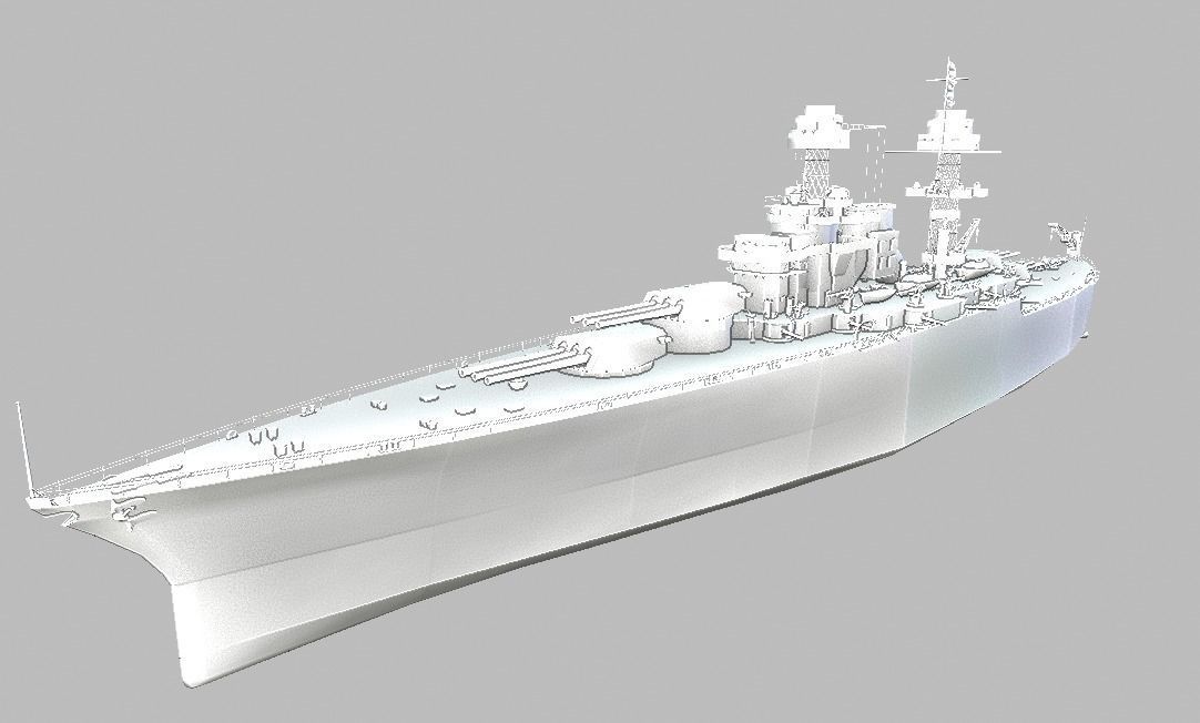 Battleship TP2 Low-poly 3D model_3