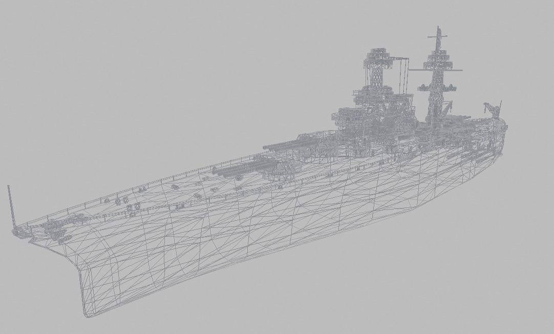 Battleship TP2 Low-poly 3D model_4