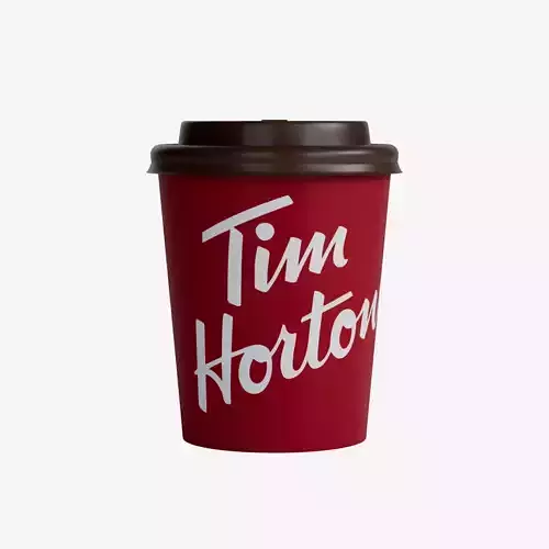 Tim Hortons Cup  Low-poly 3D model