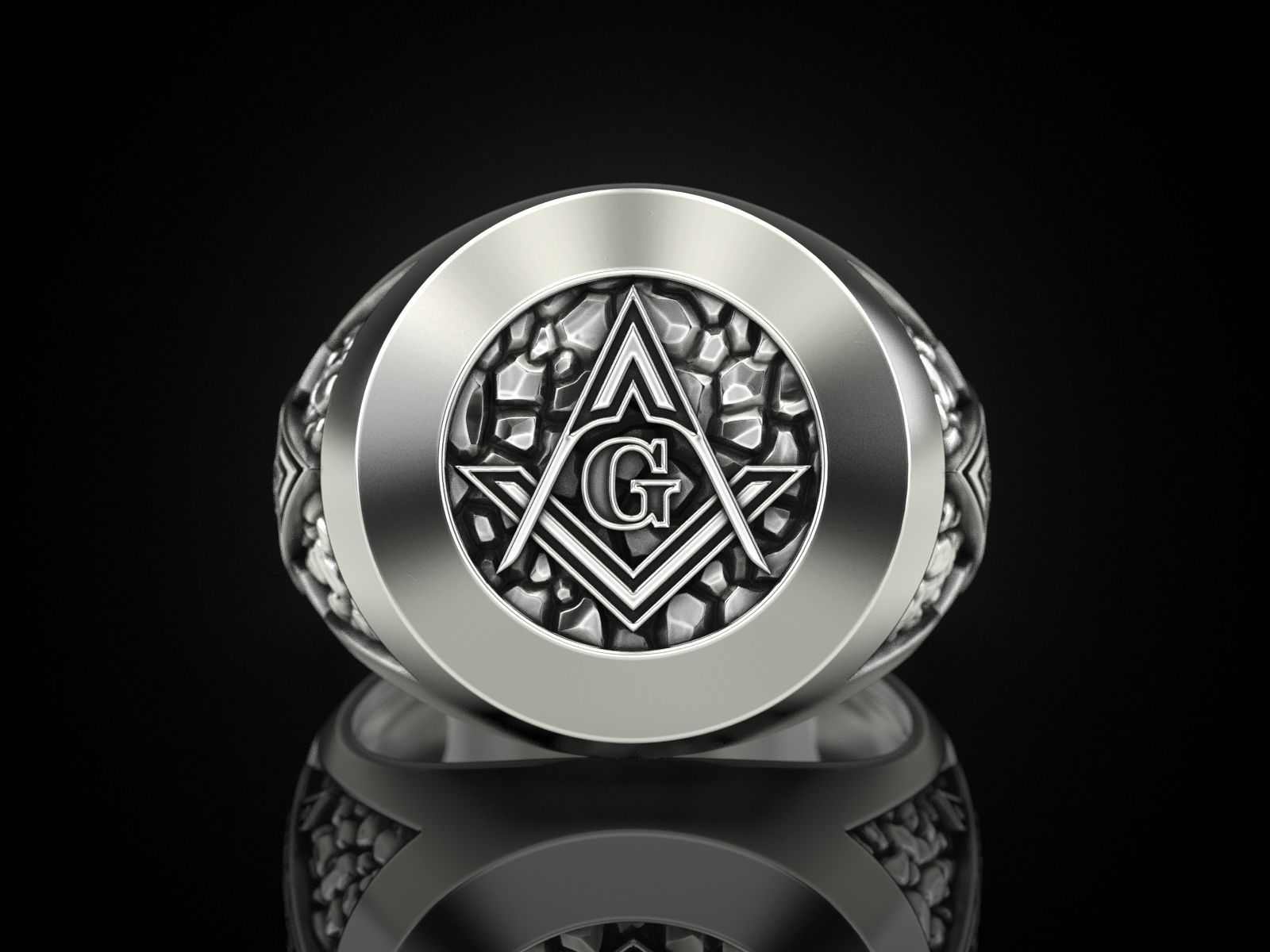 Mason Man ring NV 3D print model_1