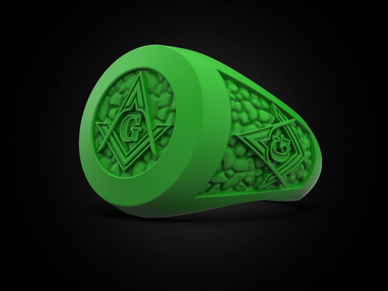 Mason Man ring NV 3D print model_8