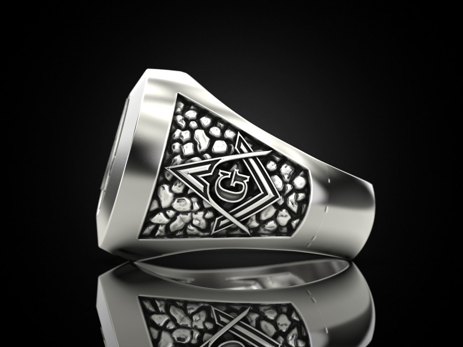 Mason Man ring NV 3D print model_5