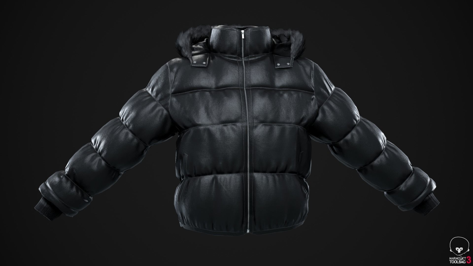 Black and red jackets Low-poly 3D model_3