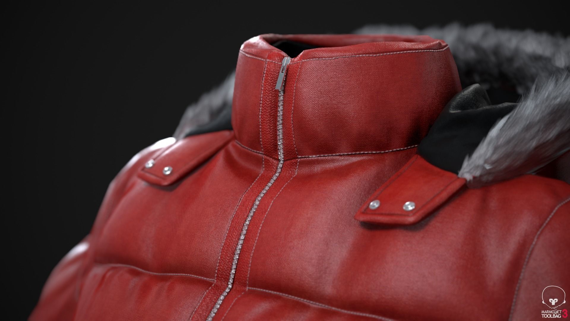 Black and red jackets Low-poly 3D model_29