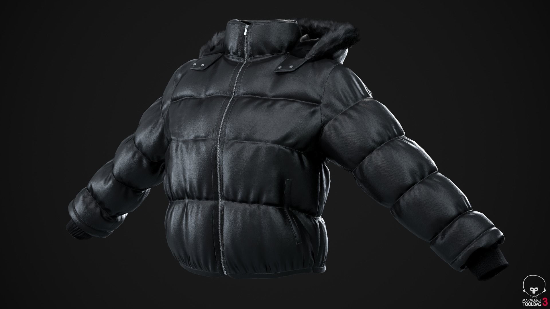 Black and red jackets Low-poly 3D model_4