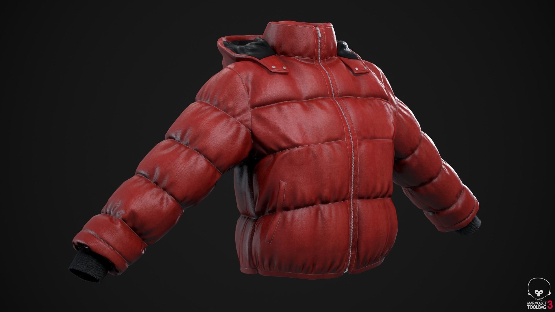 Black and red jackets Low-poly 3D model_19