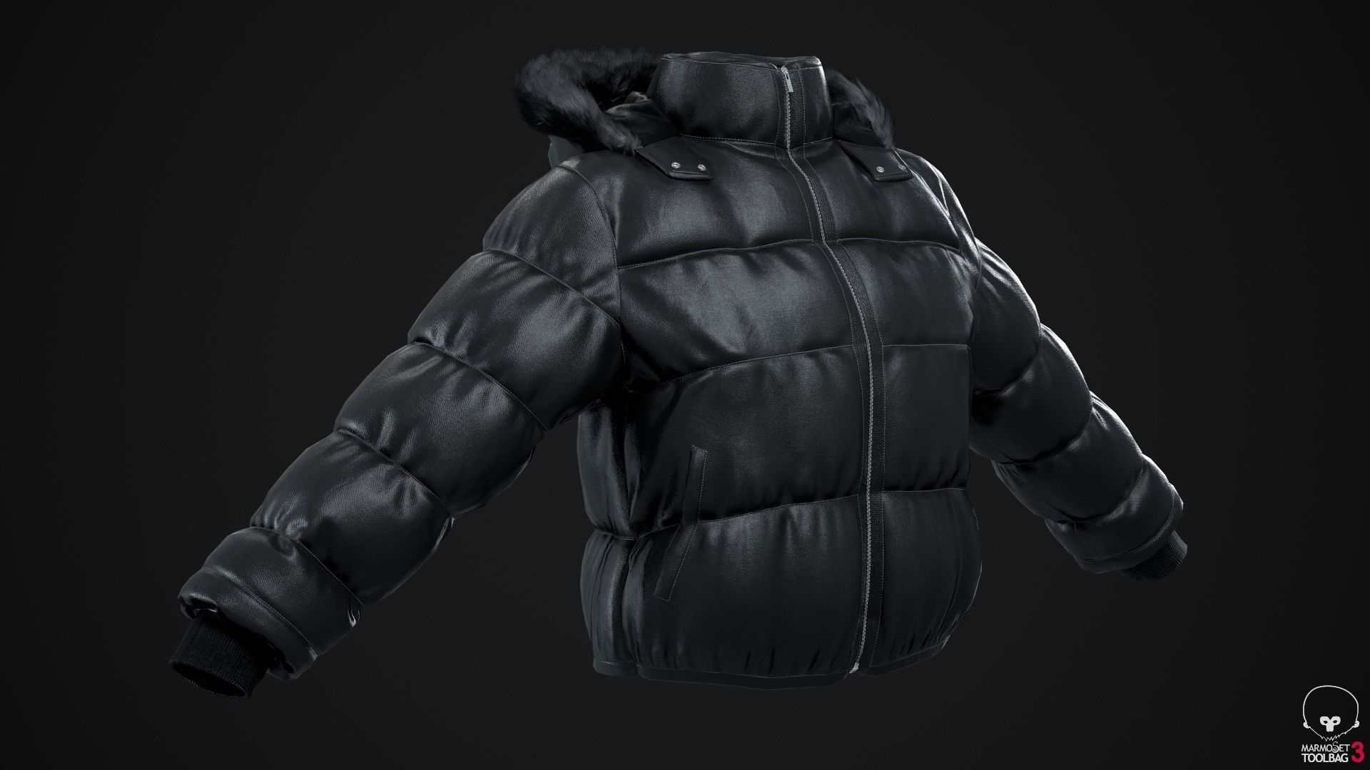 Black and red jackets Low-poly 3D model_1
