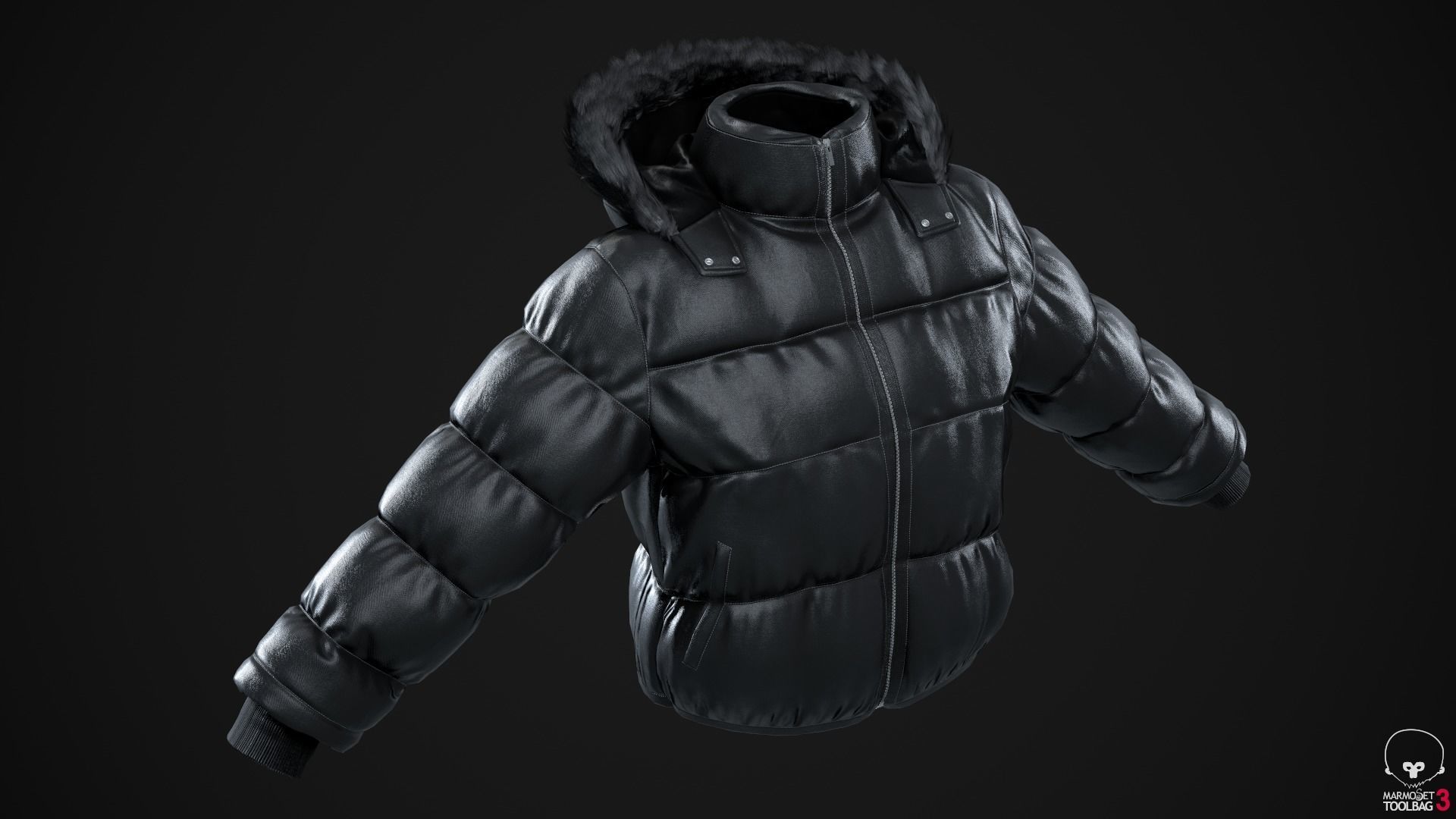 Black and red jackets Low-poly 3D model_9