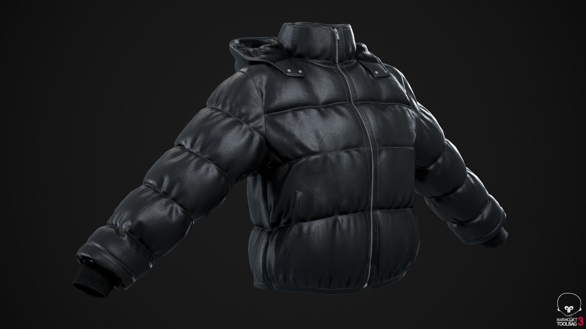 Black and red jackets Low-poly 3D model_2