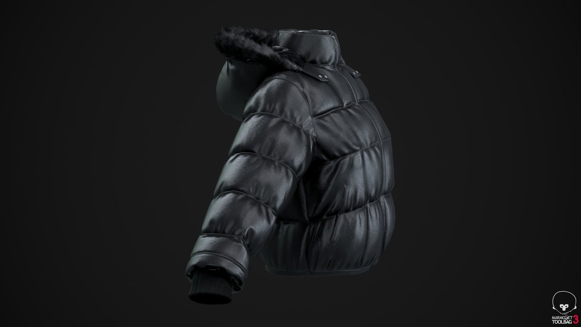 Black and red jackets Low-poly 3D model_8