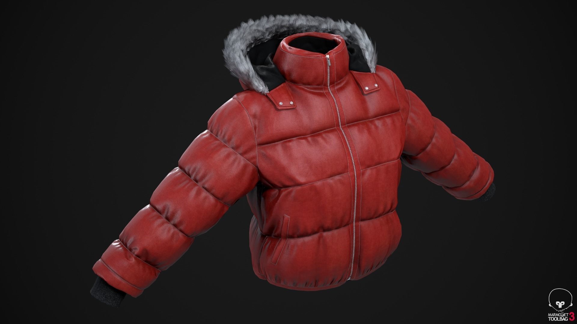 Black and red jackets Low-poly 3D model_26