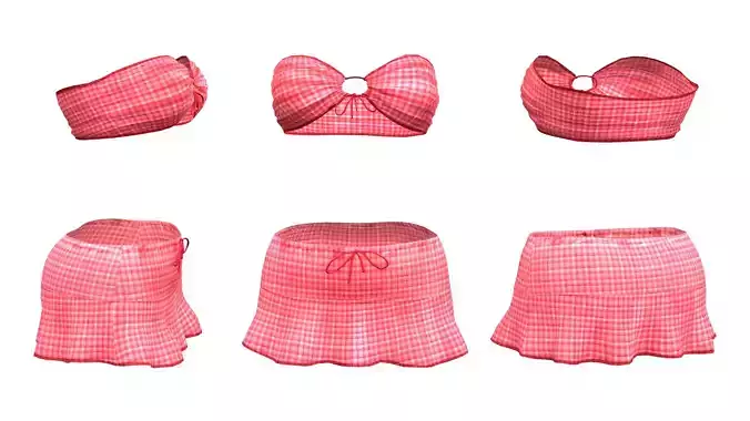 Bandeau Top With Skirt