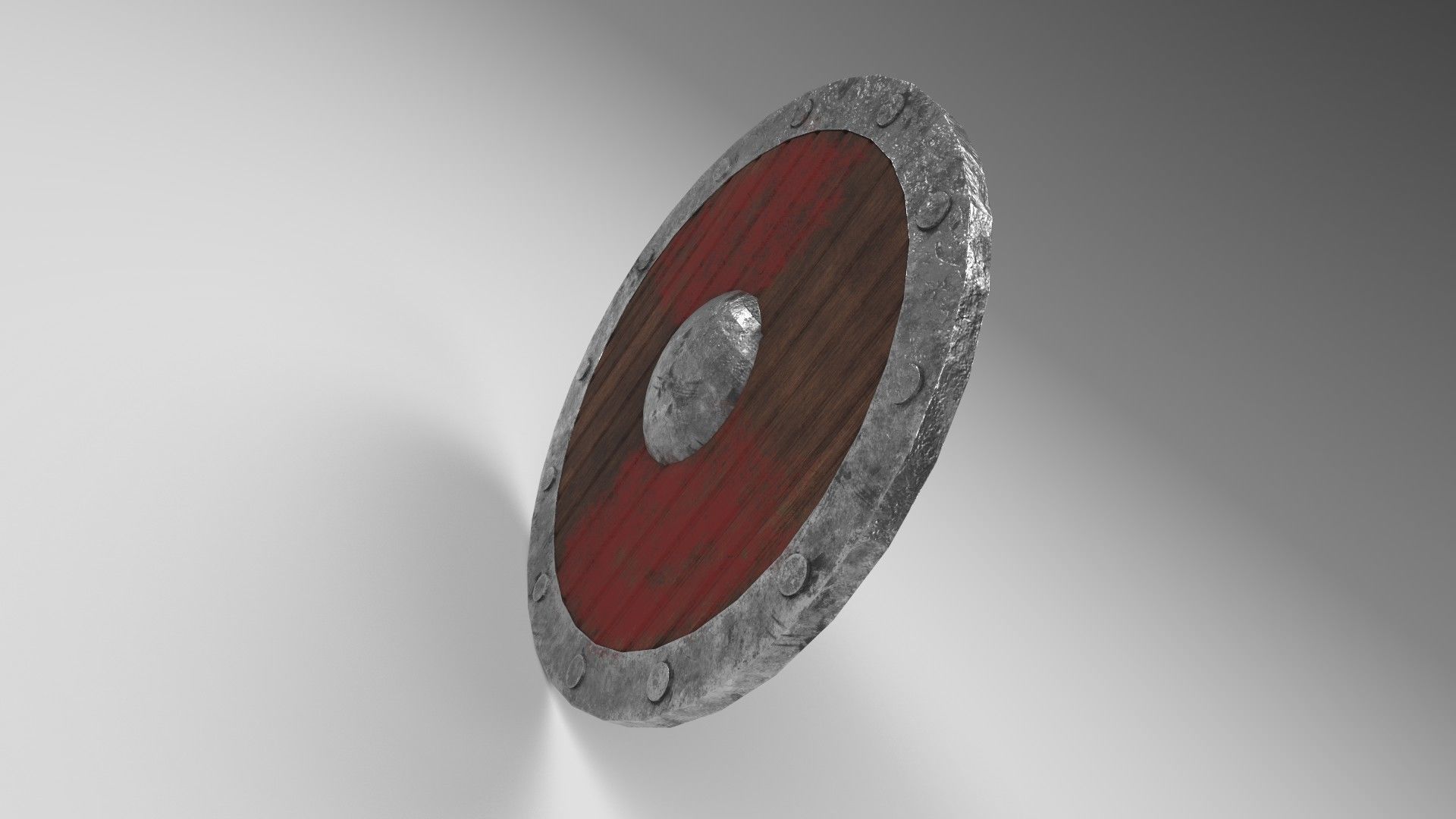 Medieval shield 2 Low-poly 3D model_4