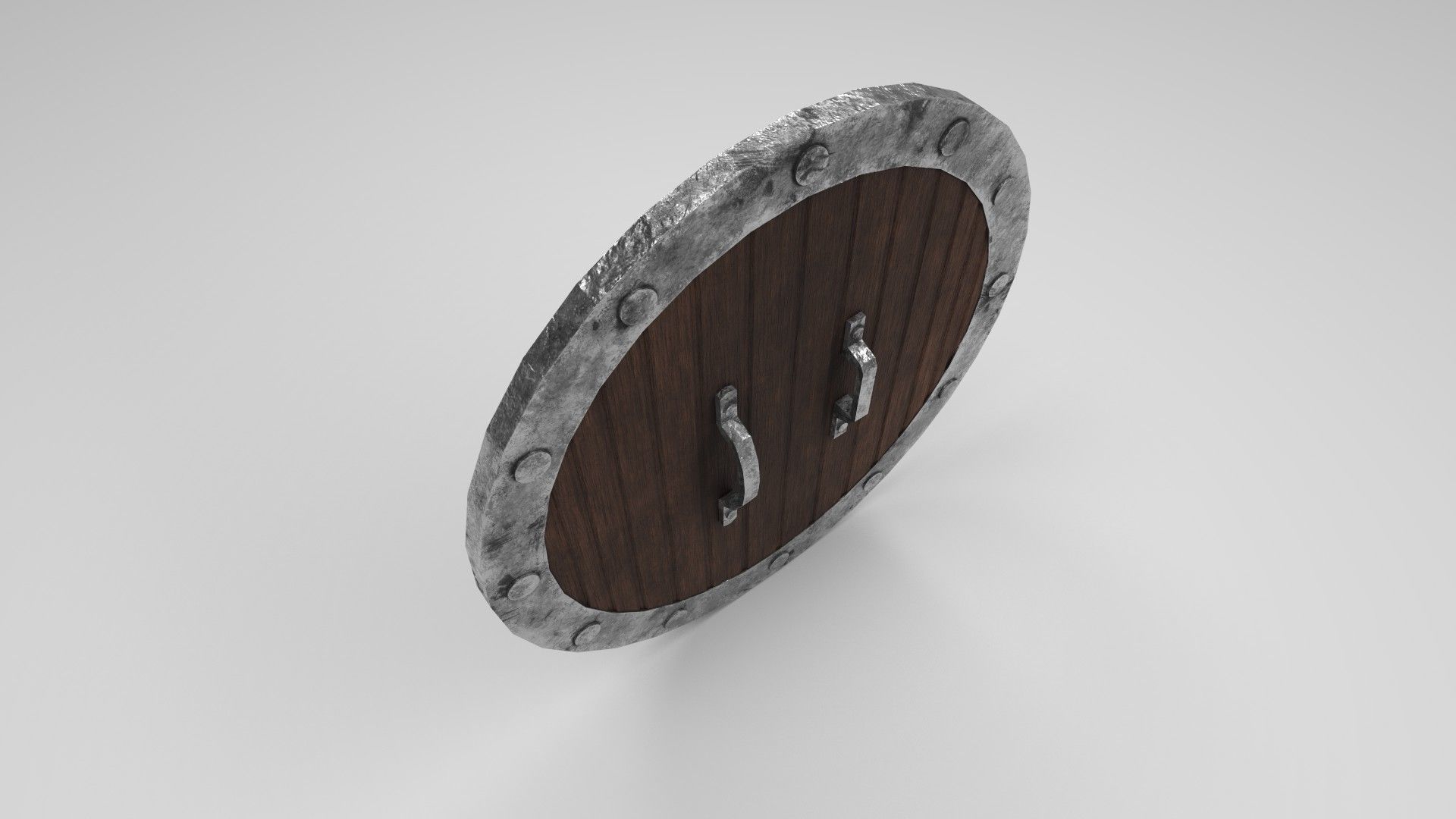 Medieval shield 2 Low-poly 3D model_5