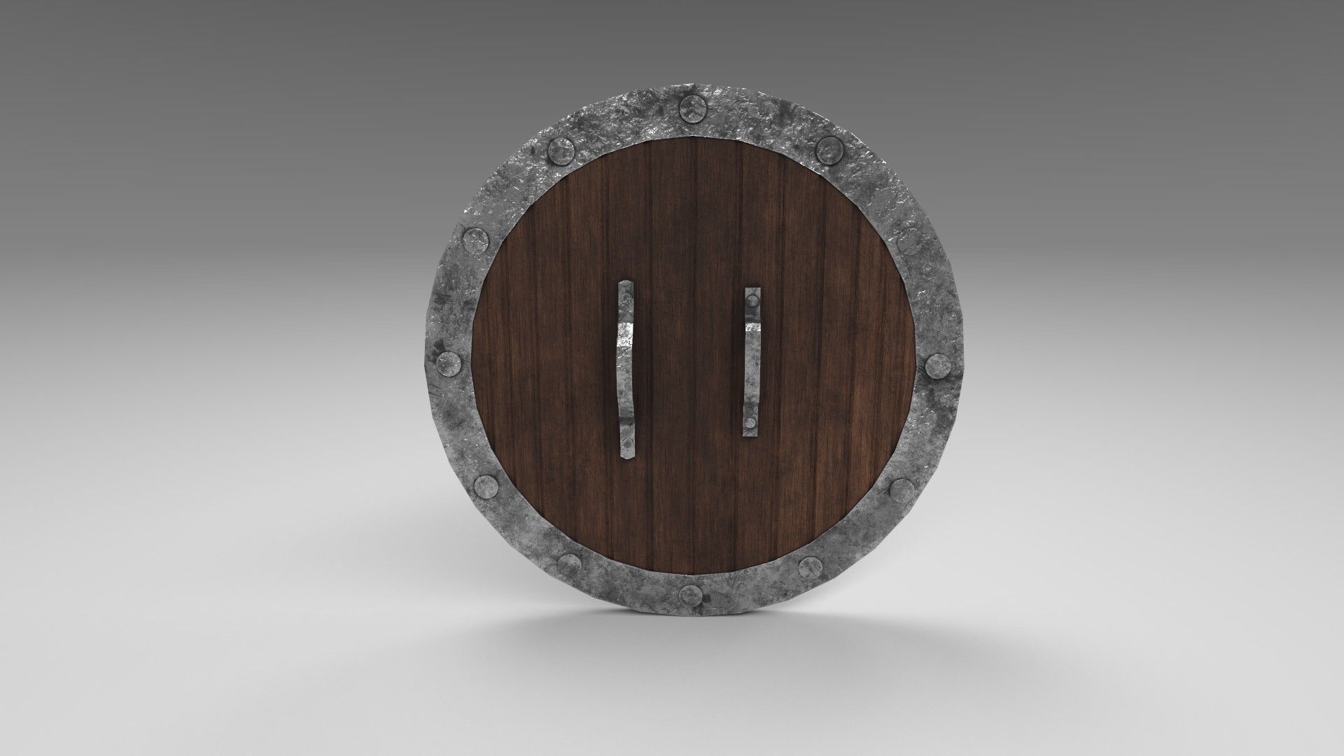 Medieval shield 2 Low-poly 3D model_3