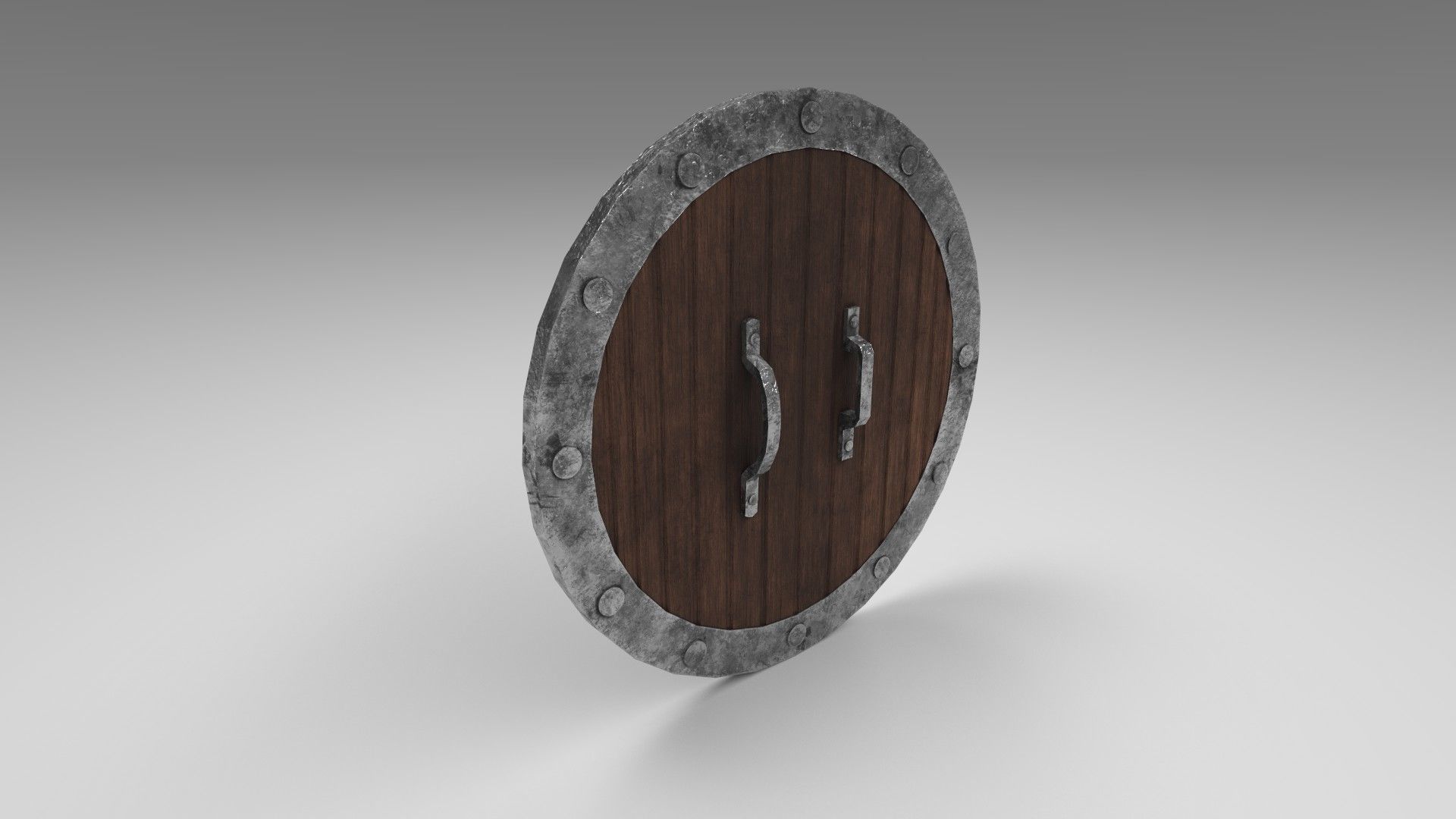 Medieval shield 2 Low-poly 3D model_2