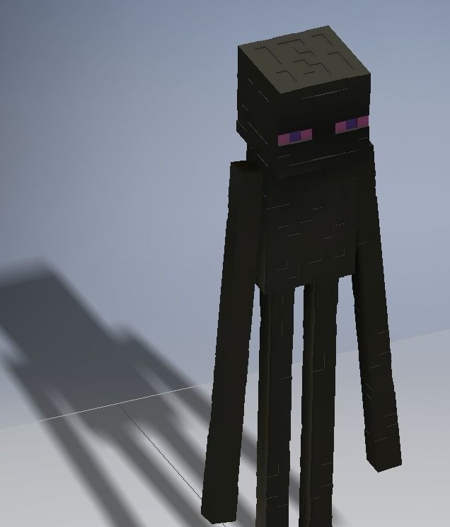 Minecraft Enderman Articulated Figure 3D print model_3