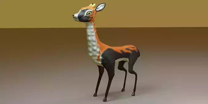 Lowpoly 3D model of Deer