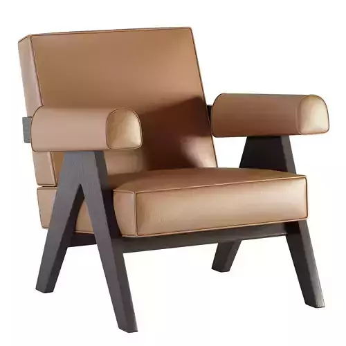 Armchair lounge chair with armrests and legs