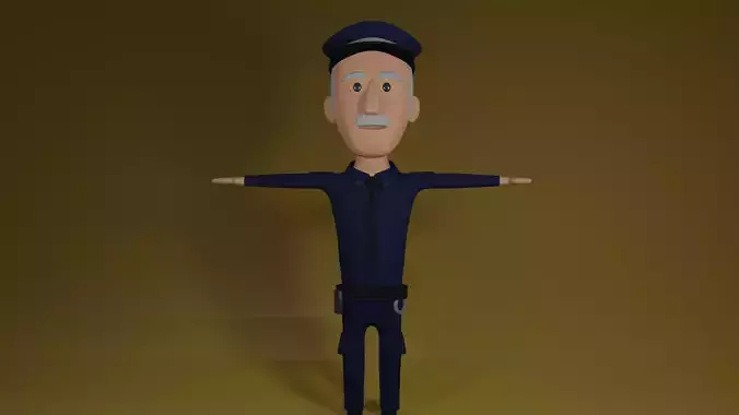 Policeman cartoon man