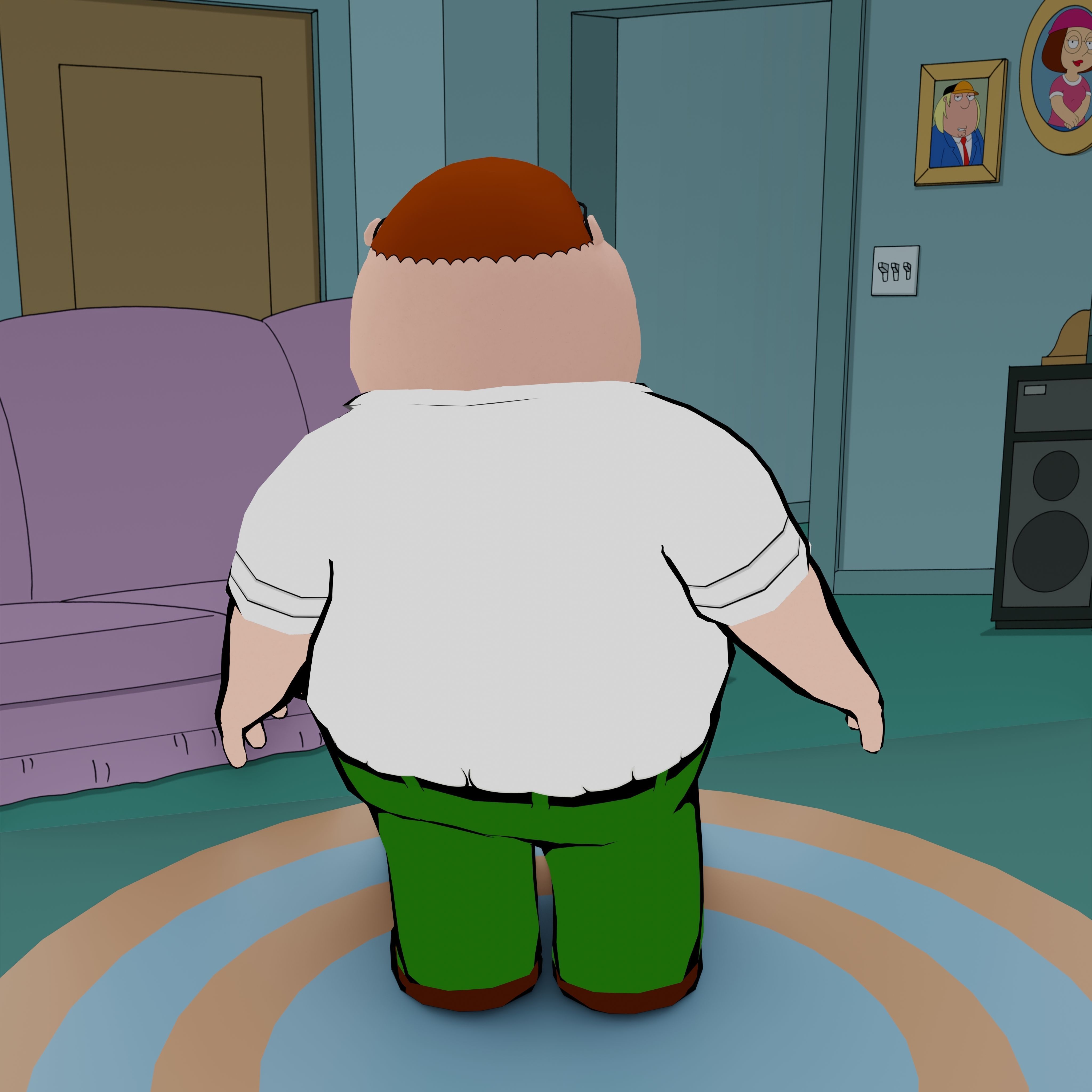 Peter Griffin From Family Guy - Rigged Low-poly 3D model_39