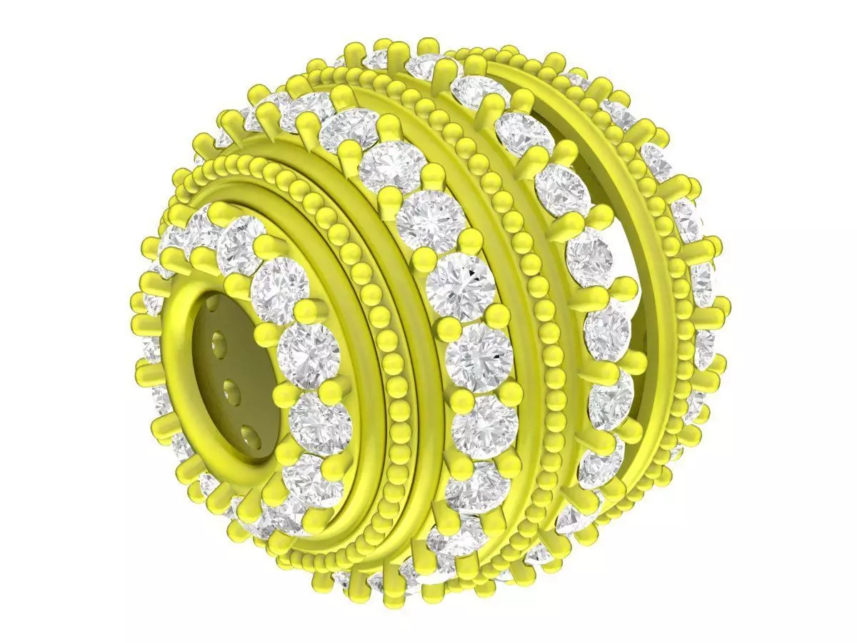 Luxury Diamond Ball Charm 3D Model for Jewelry 6657 3D print model_0