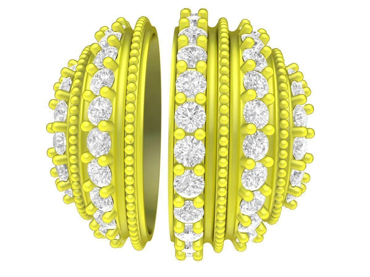 Luxury Diamond Ball Charm 3D Model for Jewelry 6657 3D print model_3